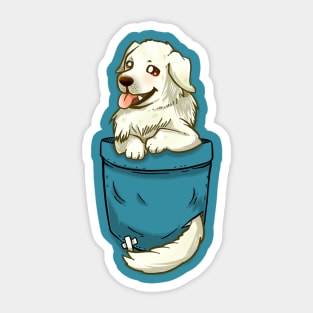 Pocket Great Pyrenees Dog Sticker